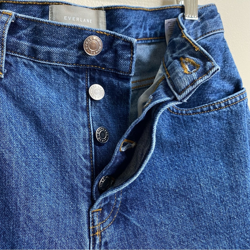 Everlane The '90s Cheeky Jean In Deep Atlantic Wash Size 26 Ankle - Picture 7 of 15